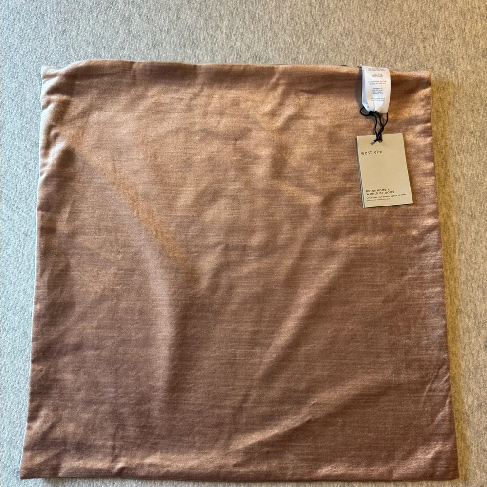 Two West Elm Light Pink Accent Pillow Cases